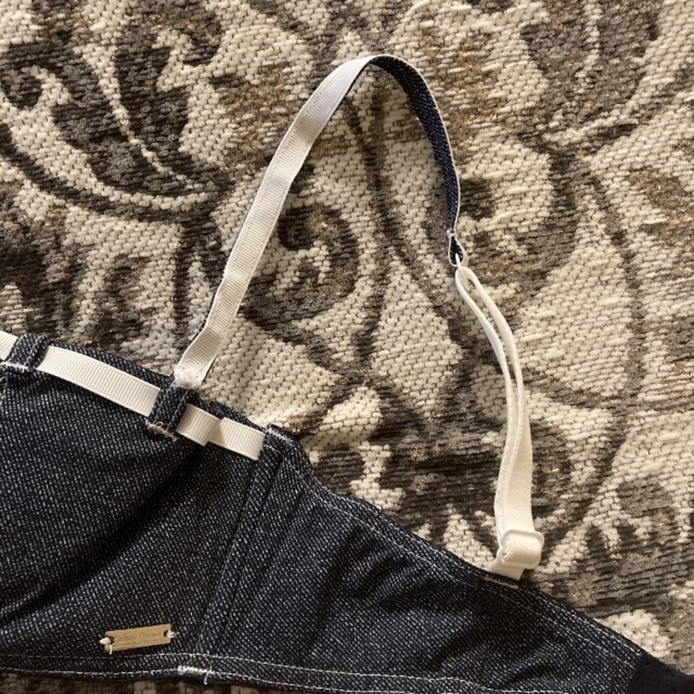 Chantal Thomass Victoria's Secret Denim Ribbon Cheeky Panties S & Bra 34B Set - Picture 8 of 13